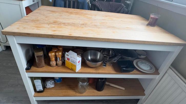 IKEA - TORNVIKEN - Groot Keukeneiland, Huis en Inrichting, Keuken | Bestek, Zo goed als nieuw, Rvs of Chroom, Ophalen