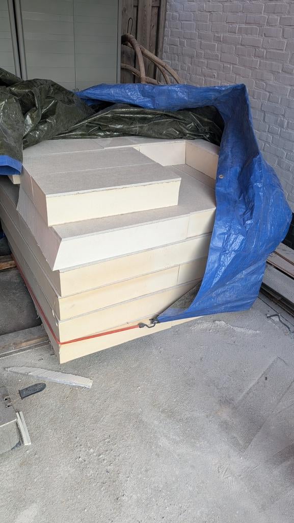 PIR platen 120x60x12 met fermacell 7,5m2, Doe-het-zelf en Verbouw, Isolatie en Afdichting, Ophalen, Dakisolatie, 12 cm of meer