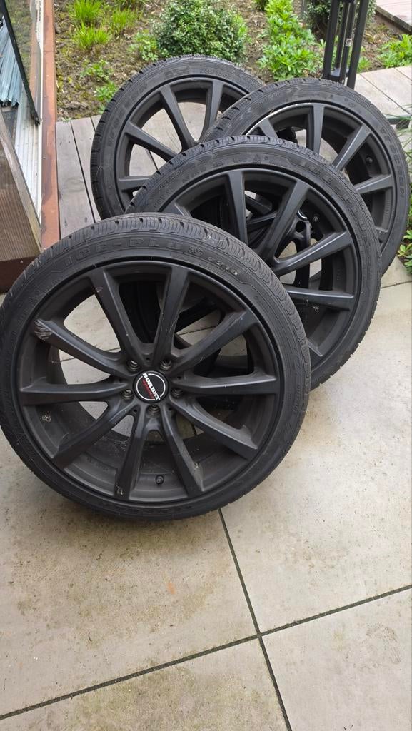 Zwarte 19 inch Borbet velgen, Auto-onderdelen, Gebruikt, Velg(en), Winterbanden, 235 mm