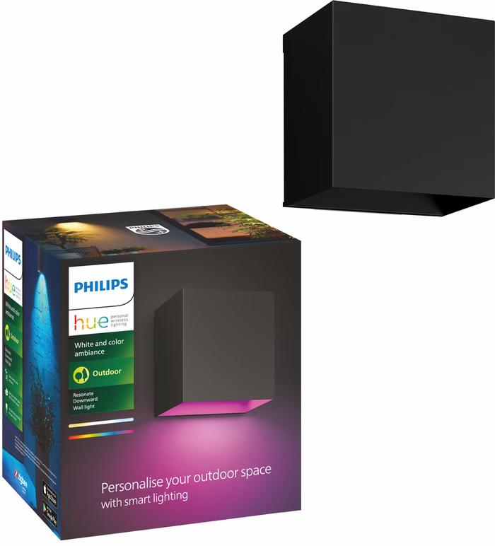 Philips Hue Resonate Down White and Color - 2 stuks, Minder dan 50 watt, Wandlamp, Aluminium, Ophalen of Verzenden