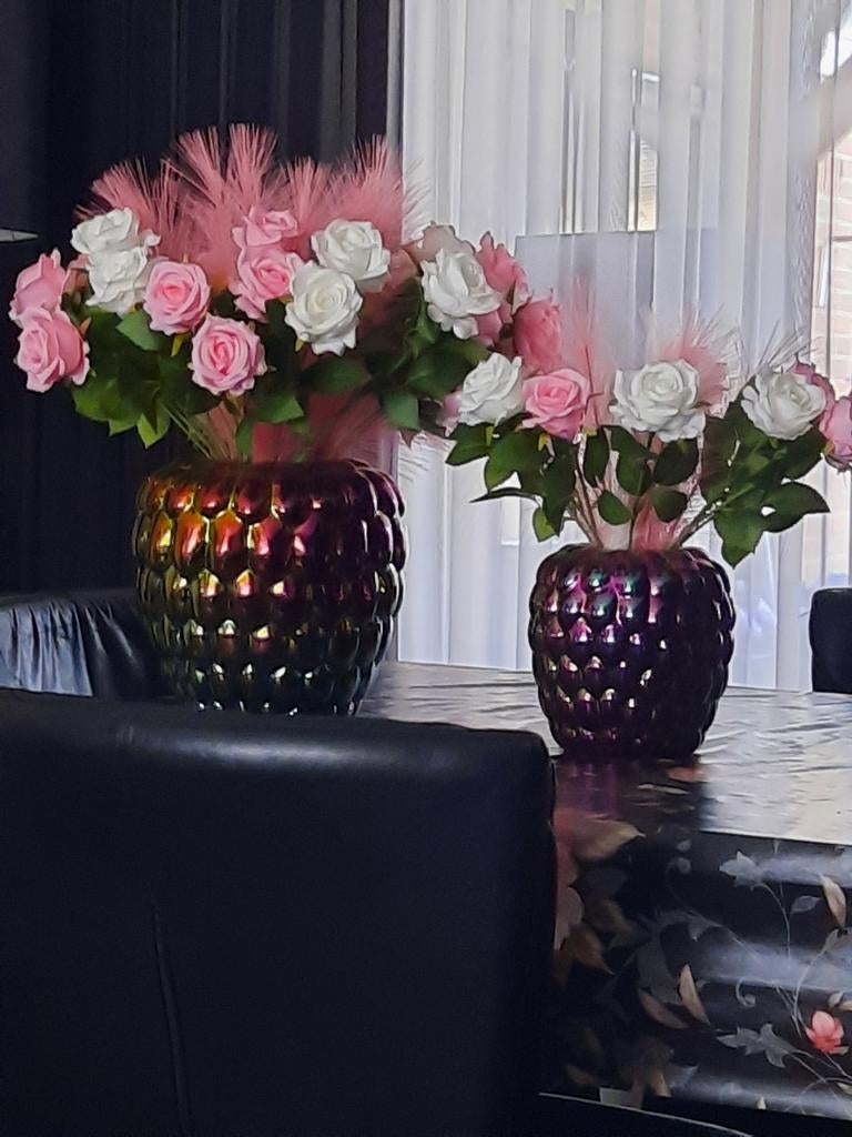 vazen met kunstbloemen, Huis en Inrichting, Ophalen of Verzenden