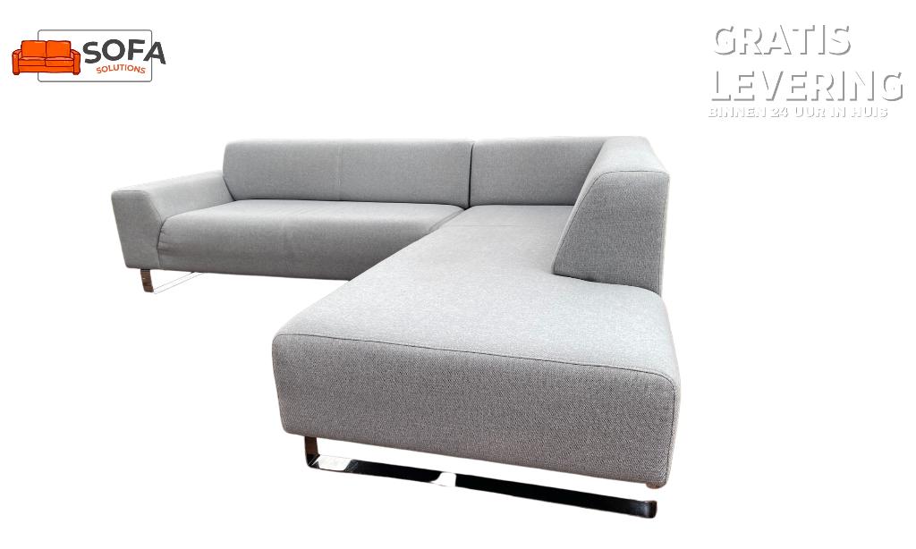 Montel Grijze Stoffen Hoekbank – Gratis Levering NL, Huis en Inrichting, Banken | Bankstellen, Overige materialen, 250 tot 300 cm