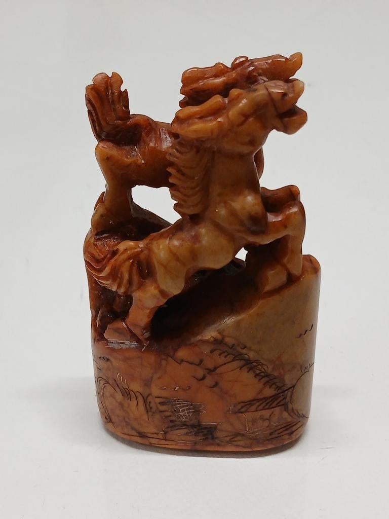 Chinees snijwerk uit speksteen (8cm), Ophalen of Verzenden