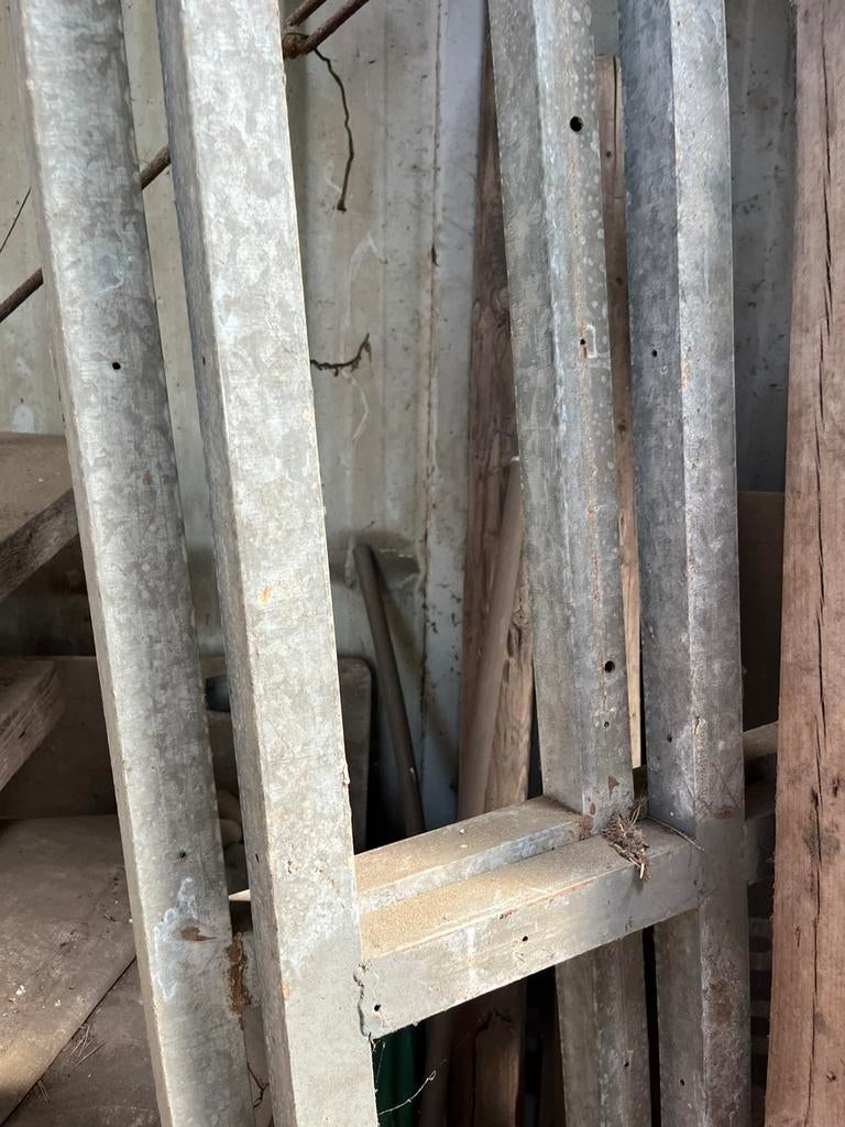 Gegalvaniseerd hekwerk landhek, Ophalen, Nieuw, IJzer