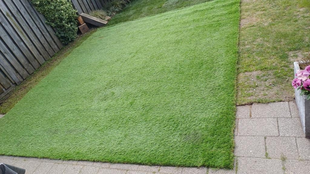 Kunstgras 350x380 (gebruikt), Tuin en Terras, Gras en Kunstgras, Ophalen, Gebruikt, 10 tot 20 m², Kunstgras