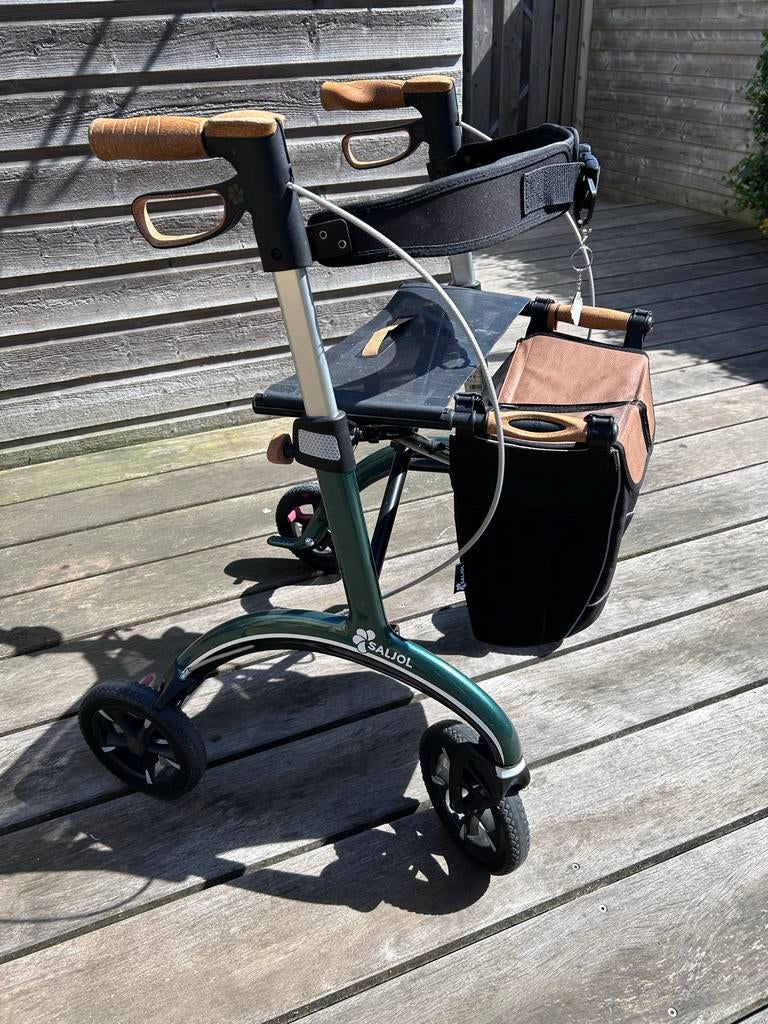 Saljol Carbon Rollator CR62 - Groen, Ophalen, Opvouwbaar