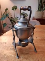 Antiek Tinnen Theepot Stel met Warmhouder, Antiek en Kunst, Ophalen
