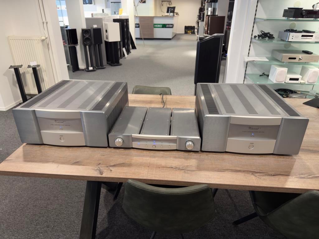 Vincent SA-91 + 2 x SP-991 versterkers als nieuw, Ophalen, Zo goed als nieuw, 120 watt of meer, Overige merken