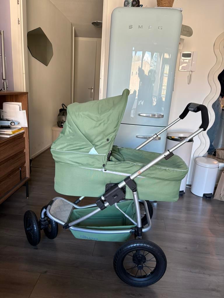 Mooie groene Koelstra Nordic kinderwagen, Kinderen en Baby's, Buggy's, Ophalen, Zo goed als nieuw, Koelstra