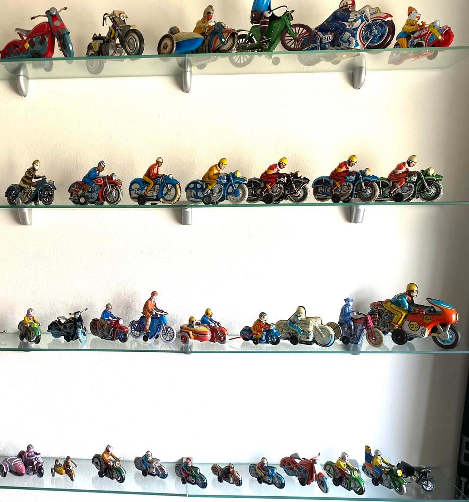 Blikken motortjes, verzameling 34 stuks, Verzamelen, Blikken, Ophalen, Zo goed als nieuw, Overige
