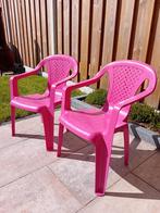 Kinder (tuin)stoeltjes fuchsia roze, Tuin en Terras, Tuinstoelen, Ophalen, Gebruikt, Kunststof, Stapelbaar