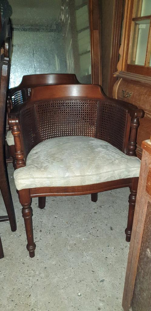 4 eetkamer armstoelen, Huis en Inrichting, Stoelen, Ophalen, Bruin, Zo goed als nieuw, Eén