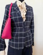 Agnes B stretch blazer sportief klasiiek ruit  36/38, Maat 38/40 (M), Verzenden, Wit, Onbekend