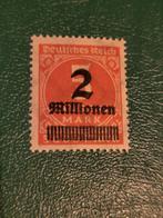 Duitsland 2 Miljoen Mark postzegel, 1923, gestempeld, Ophalen of Verzenden, Duitse Keizerrijk, Postfris
