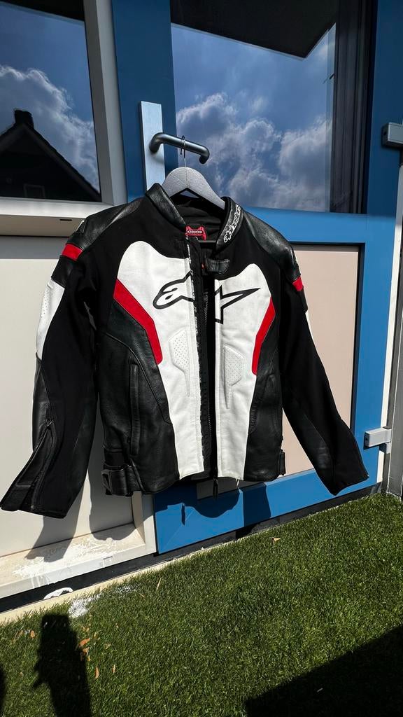 Alpinestars motorjas leer maat 48, Motoren, Kleding | Motorkleding, Ophalen, Tweedehands, Heren, Jas | leer