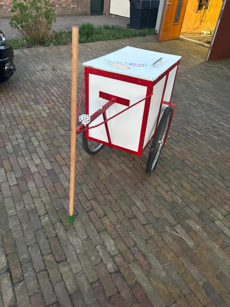 Unieke ijscokar / fietskar, Roberto Prima, Gebruikt, Overige typen, Ophalen of Verzenden