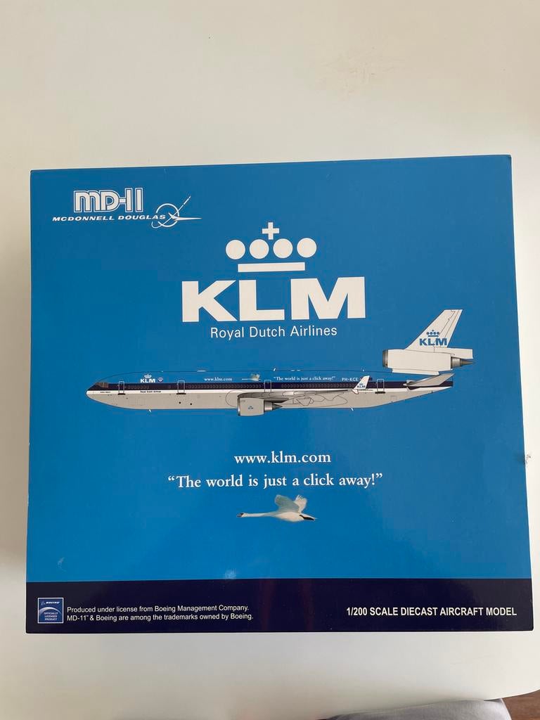 KLM McDonnell Douglas MD-11 Schaalmodel 1:200, 1:200 of kleiner, Nieuw, Vliegtuig, Ophalen