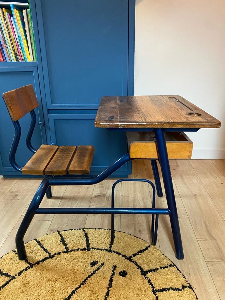 Vintage schoolbankje Delagrave, Antiek en Kunst, Antiek | Woonaccessoires, Ophalen