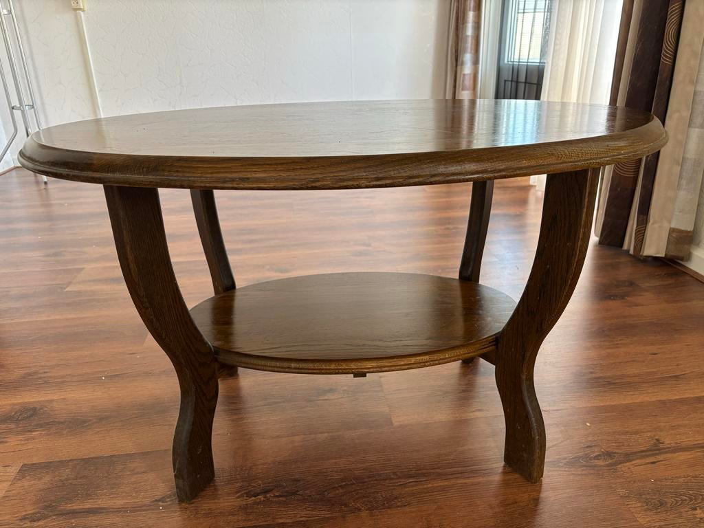 Donker Eiken Salontafel - Klassiek en Stijlvol, Huis en Inrichting, Tafels | Salontafels, Ophalen, Gebruikt, 100 tot 150 cm, 50 tot 75 cm