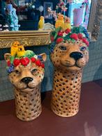 Panter vazen, Overige kleuren, Ophalen of Verzenden, Minder dan 50 cm, Glas