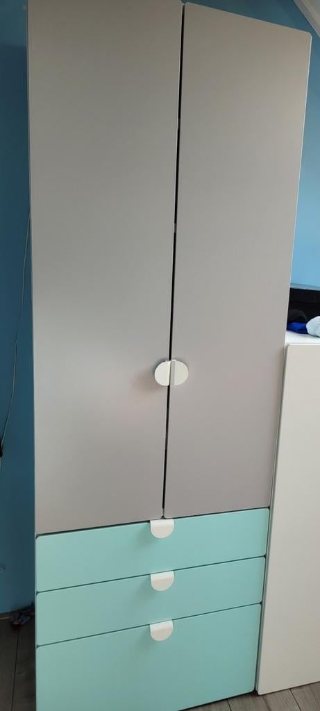 Ikea kledingkast platsa met smastad deuren en ladefronten, Huis en Inrichting, Kasten | Kledingkasten, Gebruikt, 50 tot 100 cm