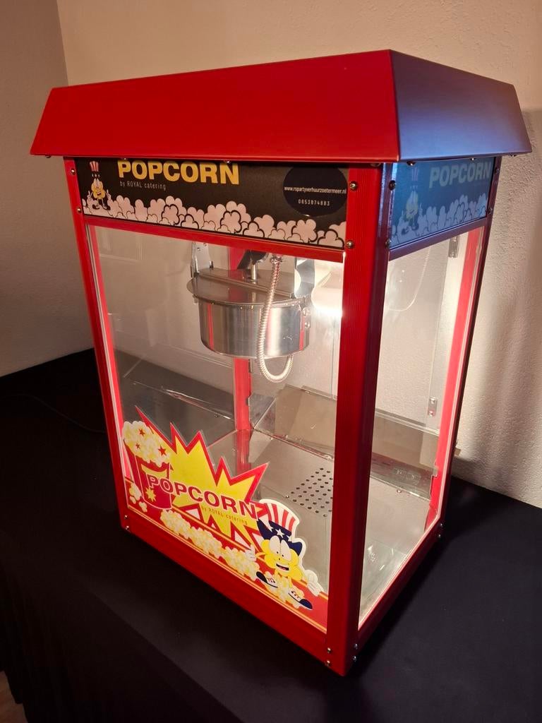 Popcornmachine te huur, Hobby en Vrije tijd, Feestartikelen | Verhuur, Ophalen of Verzenden, Zo goed als nieuw, Overige