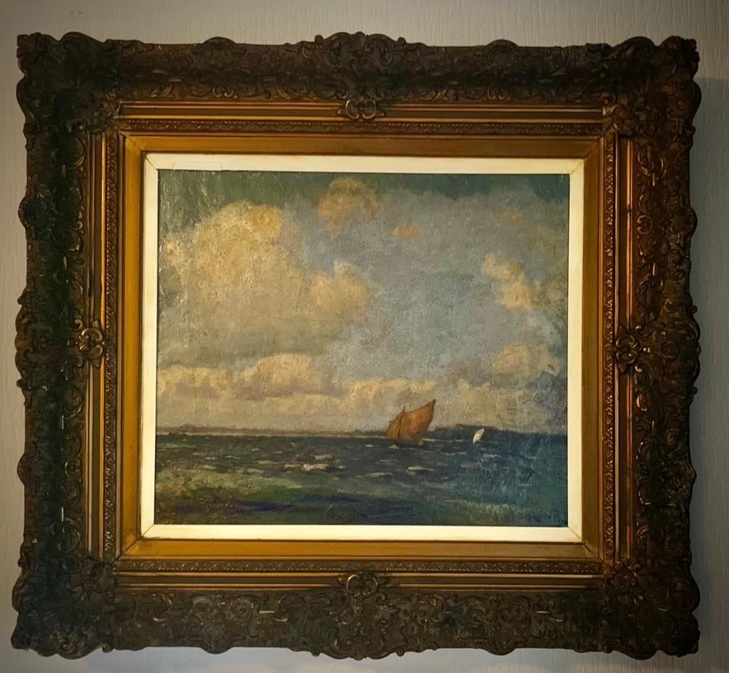 Henk van Leeuwen van Oudewater (1890-1972) - Olie op doek., Ophalen of Verzenden