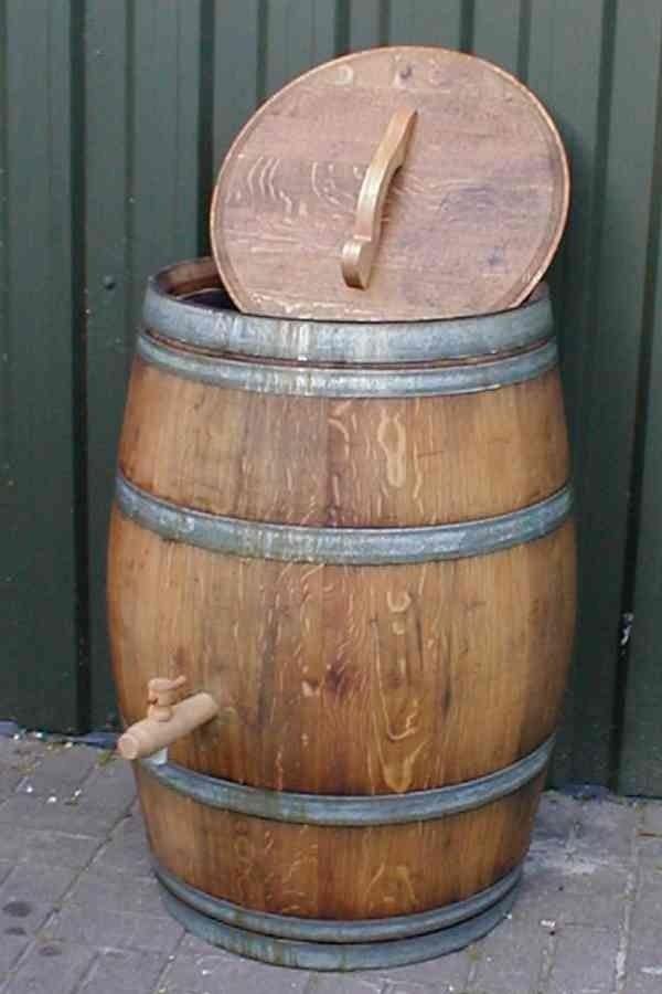 Bloembakken bloembak regent ton vat vaten regentonnen, Ophalen, Balkon, Rond, Zo goed als nieuw