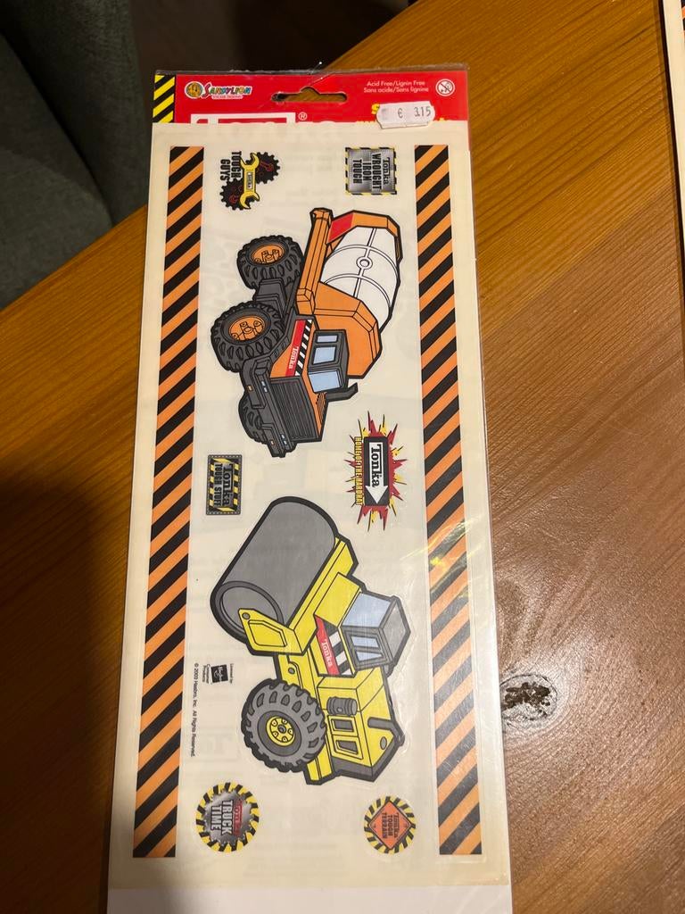 Tonka Stickervel - Bouwvoertuigen, Ophalen of Verzenden, Nieuw, Meerdere stickers