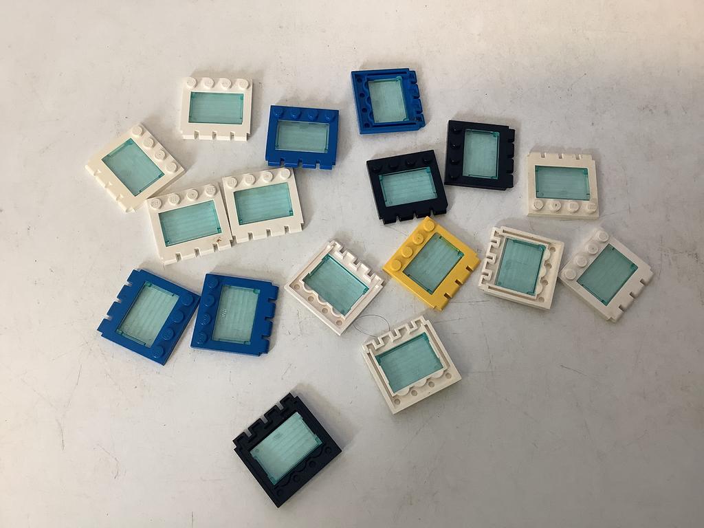 Lego scharnier voor voertuig autodak 4x4 met glas (5), Ophalen of Verzenden, Gebruikt, Losse stenen, Lego