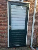 Buiten achterdeur incl. dubbelglas, weldorpel, slot, Doe-het-zelf en Verbouw, Deuren en Horren, Ophalen, Gebruikt, 80 tot 100 cm
