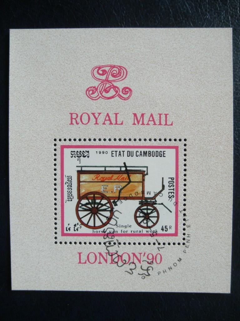 Postzegels Auto's 1990 postwagen - cw € 1,20., Ophalen of Verzenden, Gestempeld, Auto's