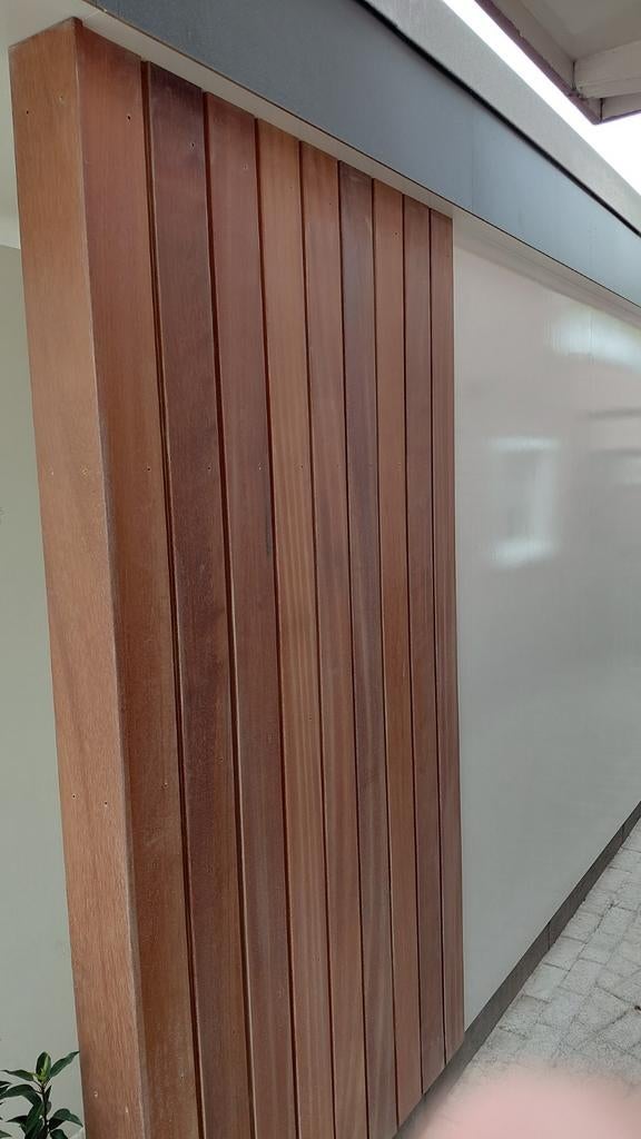 Hardhouten gevelbekleding Tatajuba (11 stuks), Ophalen, Gebruikt, Minder dan 25 mm, 200 tot 250 cm