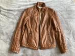 Leren jasje dames - Cognac/Bruin - 42 (valt klein 36/38/S), Bruin, Nieuw, Ophalen of Verzenden, Jasje