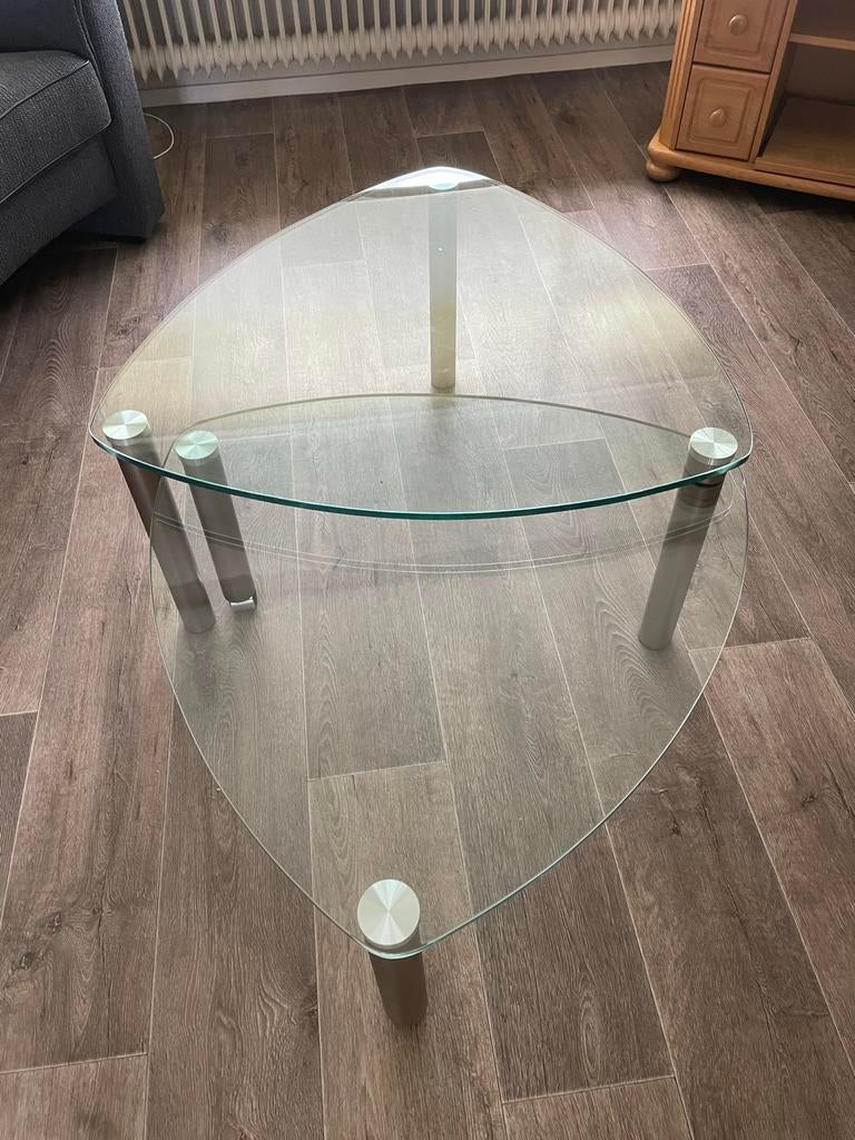 Glazen Salontafel - Verrijdbaar & Uitschuifbaar, Ophalen, 100 tot 150 cm, 50 tot 75 cm, 50 tot 100 cm