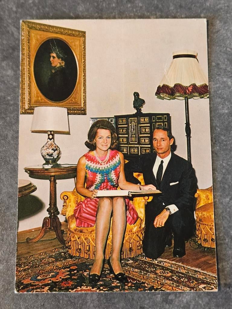 Ansichtkaart Koninklijk Huis Prinses Irene en Hugo, Ophalen of Verzenden, 1960 tot 1980, Ongelopen