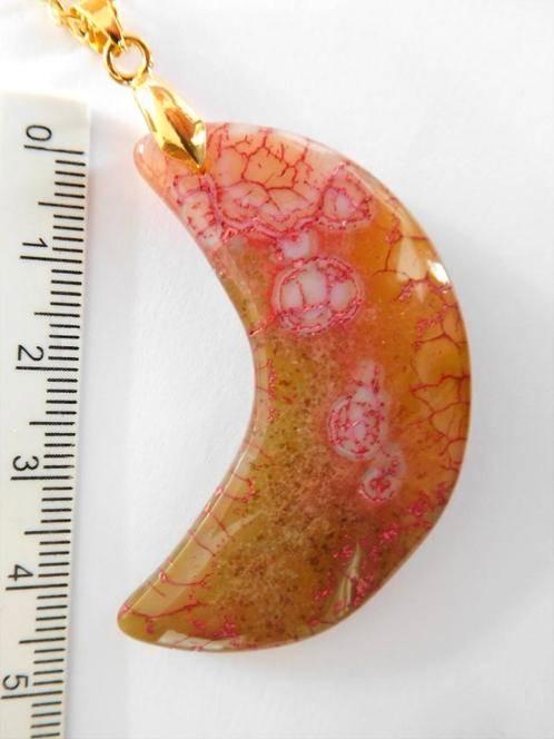 Agaat kettinghanger (F71336), Sieraden, Tassen en Uiterlijk, Kettinghangers, Nieuw, Steen of Mineraal, Met edelsteen, Ophalen of Verzenden