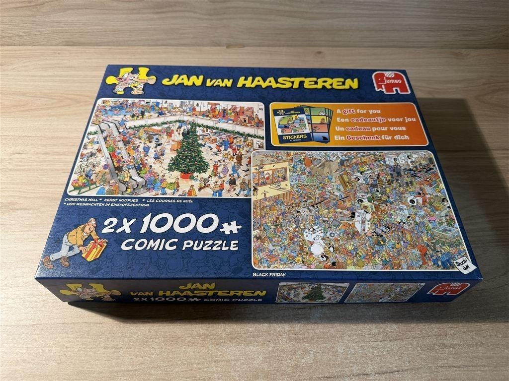 Jan van Haasteren - christmass mall - black Friday - 2in1 -, Hobby en Vrije tijd, Denksport en Puzzels, Ophalen of Verzenden, 500 t/m 1500 stukjes