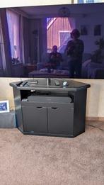 Zwarte TV hoekkast met kabeldoorvoer - 106x71x70 cm, Gebruikt, 100 tot 150 cm, Ophalen of Verzenden, Minder dan 100 cm