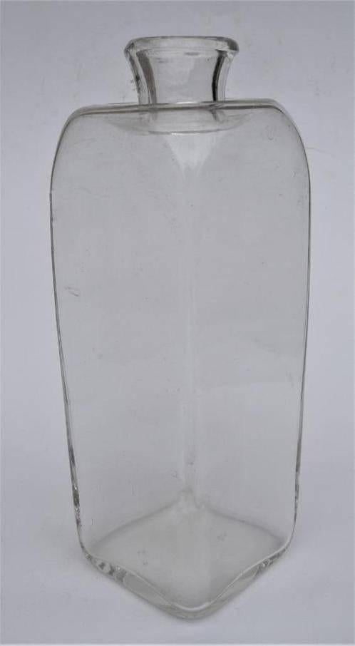 Vierkante fles - in 100% conditie - hoog 24 cm - circa 1900, Antiek en Kunst, Ophalen of Verzenden