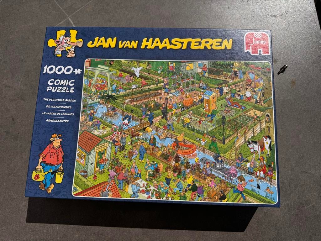 Jan van Haasteren - De Volkstuintjes - 1000 stukjes, Hobby en Vrije tijd, Ophalen of Verzenden, Zo goed als nieuw