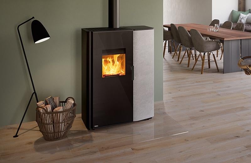 Rika Paro pelletkachel en houtkachel in één  De combikachel,, Meerkleurig, Overige materialen, Overige stijlen, Nieuw