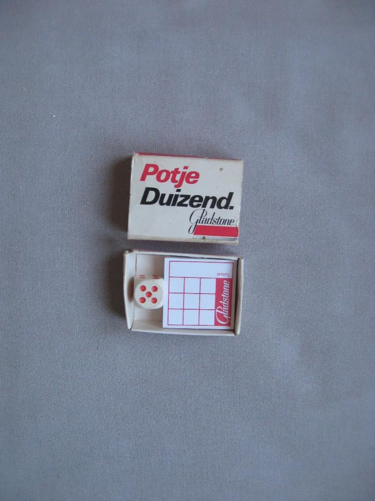 mini dobbelspelletje van Gladstone (sigarettenmerk), Verzamelen, Verzenden, Gebruikt, Overige typen