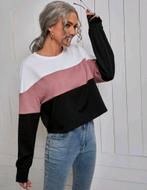 Shein top met lange mouwen roze zwart wit maat S, Kleding | Dames, Tops, Ophalen of Verzenden, Zo goed als nieuw, Lange mouw, Roze