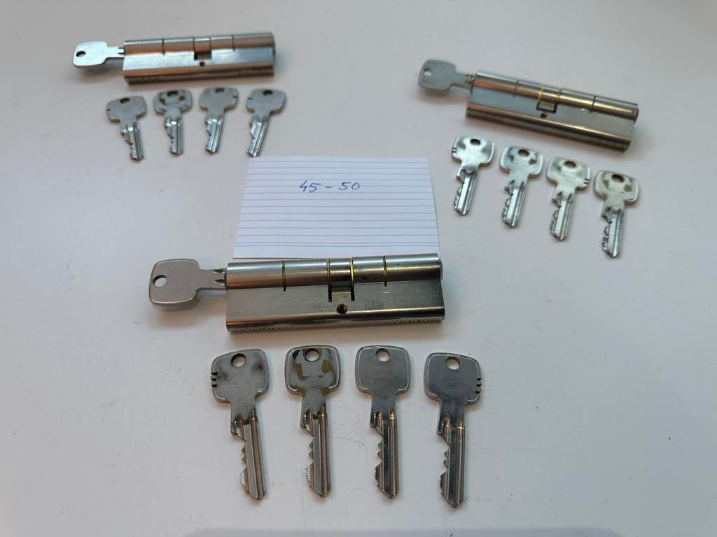 Cilindersloten 45-50mm 3 stuks Winkhaus, Ophalen of Verzenden, Gebruikt, Slot