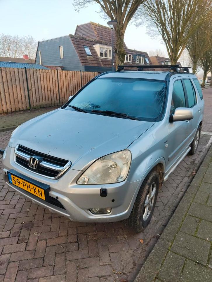 Honda CR-V 2.0 I AUT 2004 Grijs, Auto's, Honda, Particulier, CR-V, 4x4, Achteruitrijcamera, Airbags, Airconditioning, Android Auto