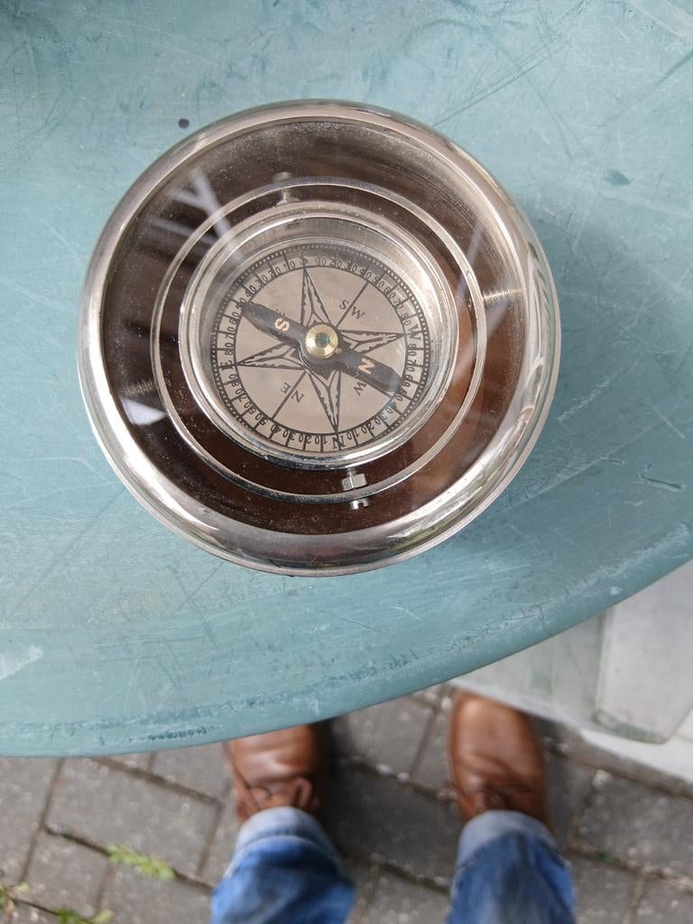 Klassiek box compass decoratief, Verzamelen, Scheepvaart, Ophalen of Verzenden, Motorboot of Zeilboot