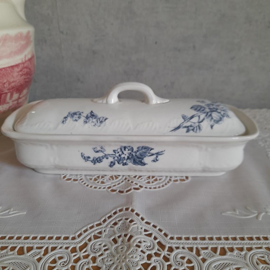 Gaaf antiek kammenbakje Petrus Regout Meibloem, Antiek en Kunst, Ophalen of Verzenden