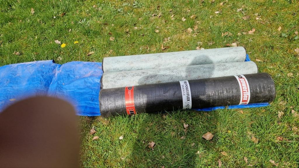 Rol professionele dakleer IKO MET ca 2 3/4 rol onderlaag, Ophalen of Verzenden