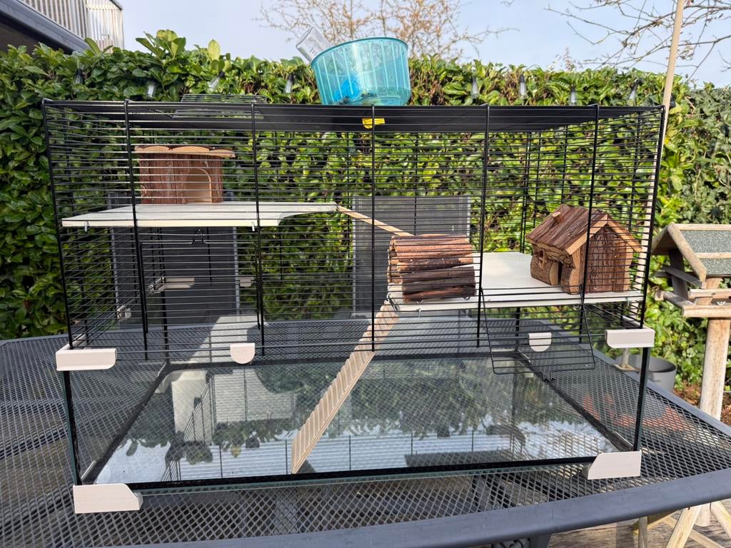 Ferplast kooi karat 80 knaagdieren glazen bak en toebehoren, Kooi, 75 tot 110 cm, Ophalen, Minder dan 60 cm
